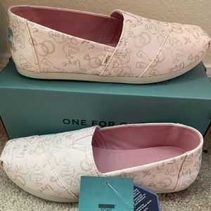 Brand new, with tags, pink wedding Toms